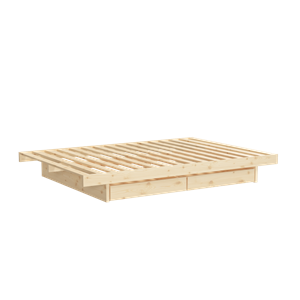 Karup Design Estructura de Cama Kanso con 2 Cajones 120x200 Crudo