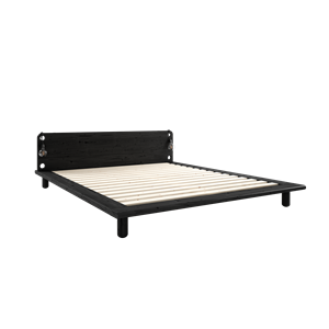 Karup Design Estructura de Cama Peek M. 2 Lámparas 160x200 Pino Negro