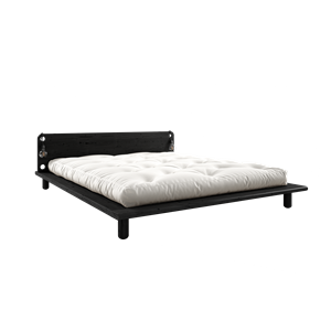 Karup Design Estructura de Cama Peek M. 2 Lámparas 180x200 Pino Negro