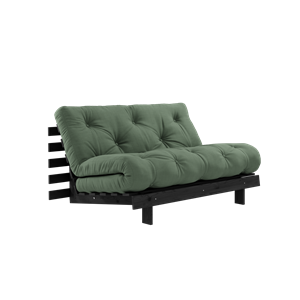 Karup Design Sofá Cama con Colchón Roots 140x200 756 Verde Oliva/ Pino Negro