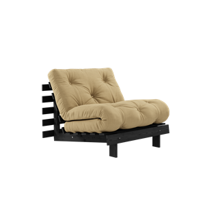 Karup Design Roots Sofá Cama con Colchón 90x200 Negro Noche/beige Beige