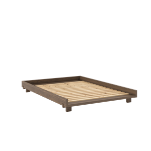 Marco de Cama Karup Design Social 140x200 Marrón Algarrobo