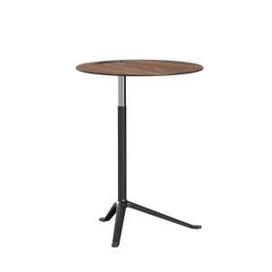 Mesa auxiliar Fritz Hansen Little Friend KS11 de Altura ajustable en Nuez y Aluminio con recubrimiento en polvo