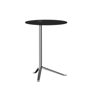 Mesa auxiliar Fritz Hansen Little Friend KS12, Negro y Aluminio pulido