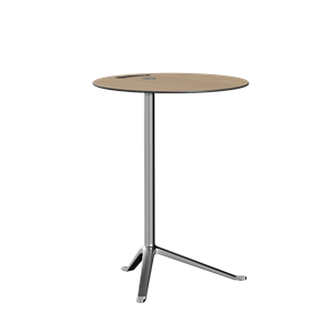 Mesa auxiliar Fritz Hansen Little Friend KS12 de roble y Aluminio pulido