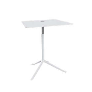 Mesa Auxiliar Fritz Hansen Little Friend KS13 de Altura Ajustable, Blanco y Aluminio con Recubrimiento en Polvo