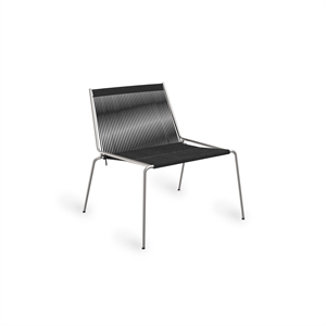 Sillón Thorup Copenhagen Noel Acero Inoxidable/Lino Negro