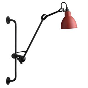 Lampe Gras N210 Lámpara de Pared Negro mate/Rojo Mate