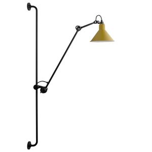 Lampe Gras N214 Lámpara de Pared Negro mate/Amarillo Mate
