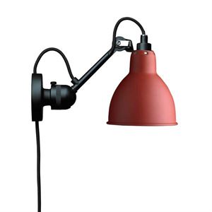 Lampe Gras N304 Lámpara de Pared Con Cable Negro mate/Rojo Mate