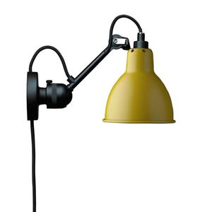 Lampe Gras N304 Lámpara de Pared Con Cable Negro mate/Amarillo Mate