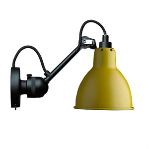 Lampe Gras N304 Lámpara de Pared Con Interruptor Negro mate/Amarillo Mate