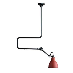 Lampe Gras N312 Lámpara de Techo Negro mate/Rojo
