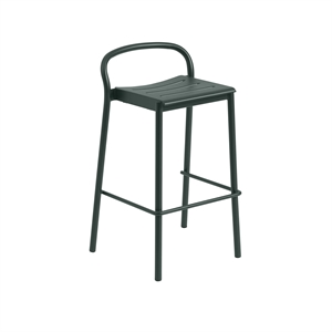 Taburete de Bar Muuto Linear de Acero 75 cm Verde Oscuro