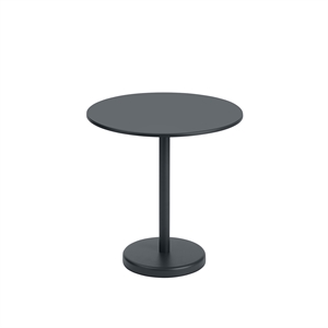 Mesa de Jardín Muuto Linear Steel Café Negro Ø70