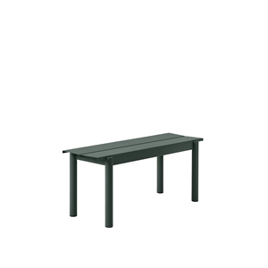 Banco Muuto Lineal Acero Verde Oscuro 110 X 34 cm