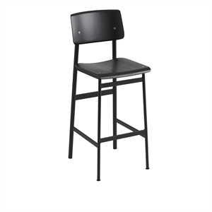 Taburete de Bar Muuto Loft Negro . 108,5