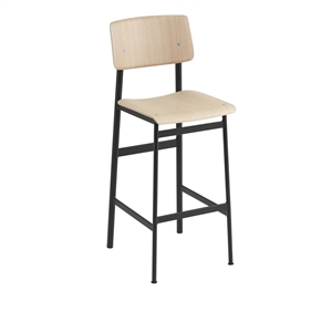 Taburete de Bar Muuto Loft Roble/ Negro . 108,5