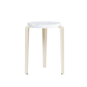 Taburete TipToe LOU de Plástico Reciclado Blanco/blanco Crema