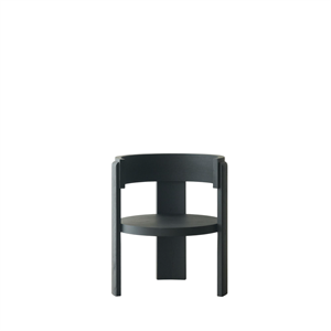 Sillón Louise Roe Spina de roble lacado en negro