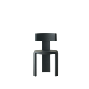 Silla de comedor Louise Roe Spina de roble lacado en negro