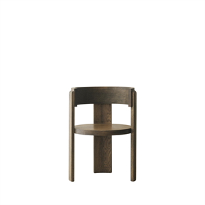 Silla de comedor Louise Roe Spina con reposabrazos en roble ahumado