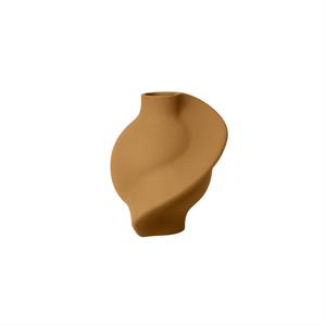 Jarrón de cerámica Louise Roe Pirout 01 color ocre arenado