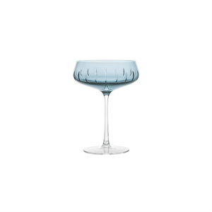 Copa de Champán Louise Roe de Cut simple, juego de 4 , Azul