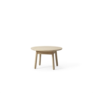 +Halle Nest Mesa de comedor Ø65xH41 Roble pigmentado blanco