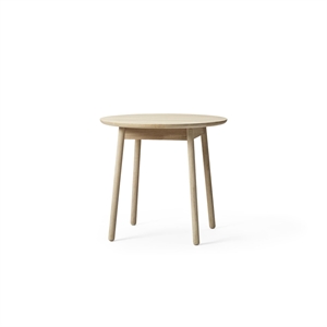 +Halle Nest Mesa de comedor Ø75xH70 Roble pigmentado blanco