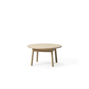 +Halle Nest Mesa de comedor Ø75xH41 Roble pigmentado blanco