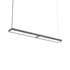 Lámpara Colgante Louis Poulsen LP Slim, Doble, 3000 K y Aluminio Crudo Oscuro Dali