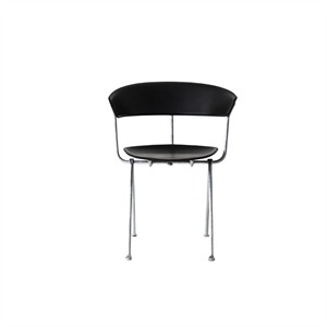 Silla de Comedor Magis Officina Galvanizado/Piel Negro