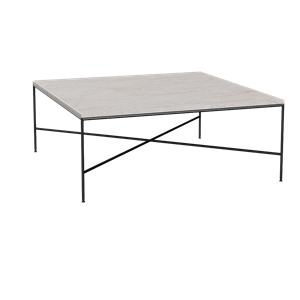 Mesa de centro Planner de Fritz Hansen, 80 x 80 cm, Crema y Negro