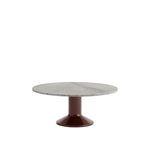 Mesa de Comedor Central Muuto Ø90 Mármol Gris /Rojo Oscuro