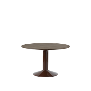 Mesa de Comedor Media Muuto Ø120 Roble Aceitado Oscuro/Rojo Oscuro