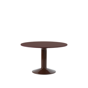 Mesa De Comedor Media Muuto Ø120 Linóleo/Rojo Oscuro