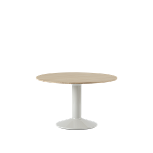 Mesa de Comedor Media Muuto Ø120 Roble Aceitado/ Gris