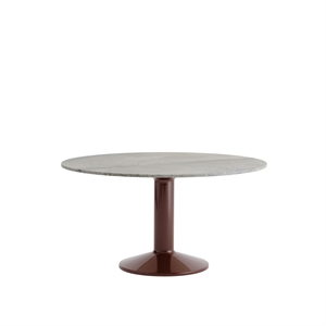 Mesa de Comedor Central Muuto Ø140 Mármol Gris /Rojo Oscuro