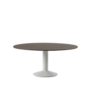 Mesa de Comedor Media Muuto Ø160 Roble Aceitado Oscuro/ Gris