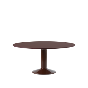 Mesa De Comedor Media Muuto Ø160 Linóleo/Rojo Oscuro