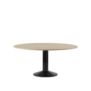 Mesa de Comedor Media Muuto Ø160 Roble Aceitado/ Negro