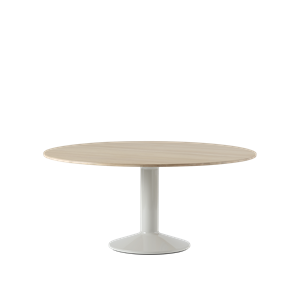 Mesa de Comedor Media Muuto Ø160 Roble Aceitado/ Gris