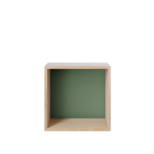 Muuto Mini Sistema de Estanterías Apiladas Roble Medio/ Verde Polvoriento