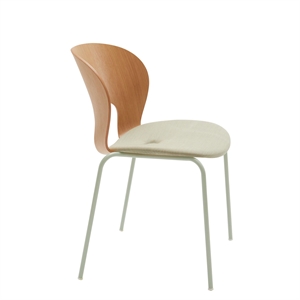 Magnus Olesen Ø Silla de comedor Tapizada Cool Menta/ Roble Lacado/Beige