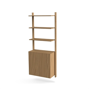 Estantería Mazo MOD Modelo 7 con Riel 2x1925, 3 Estantes y Gabinete de Roble