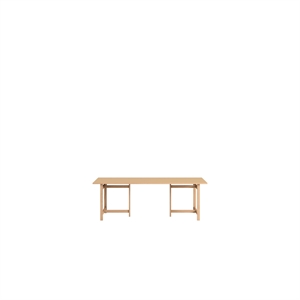 Mesa de Comedor Rectangular MOEBE 220x90 Color Melocotón Apagado