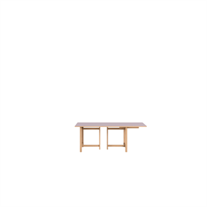 Mesa de Comedor Rectangular MOEBE 160x90 con 1 Extensión Color Lila Suave