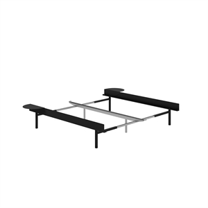 Moebe Bed Estructura de Cama 90-180 cm con Patas Altas Negro