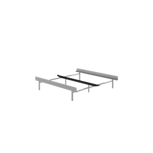 Cama Moebe Estructura de Cama 90-180 cm con Patas Altas de Acero Inoxidable